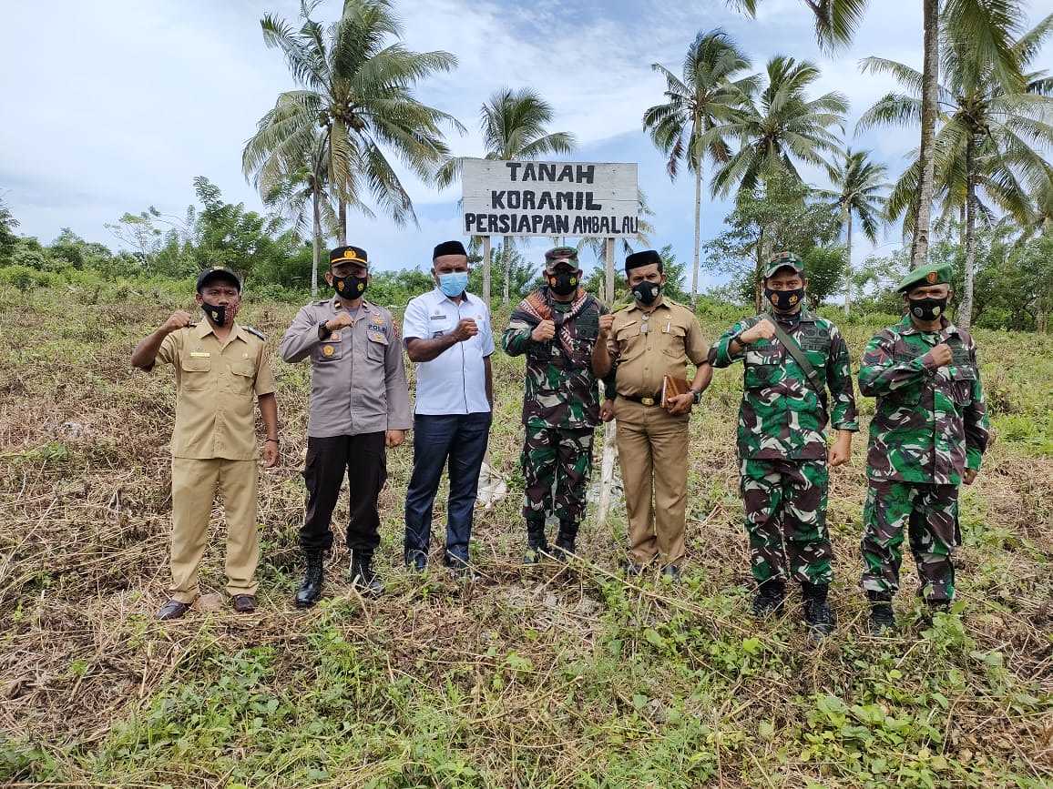 Danrem 151/Binaiya Tinjau  Lahan Koramil di Ambalau Bursel