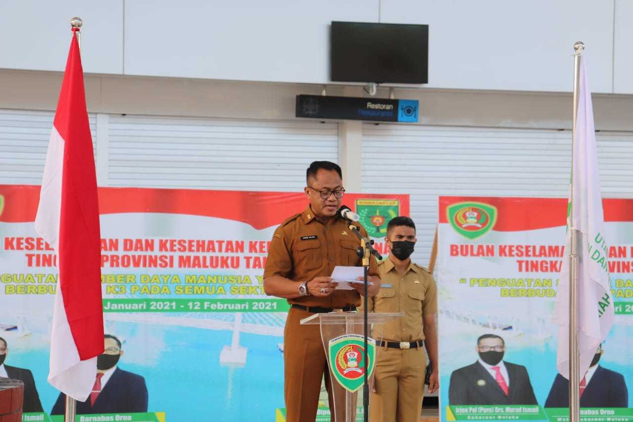 Sekda Ambil Apel di Bulan K3 Nasional Tingkat Provinsi