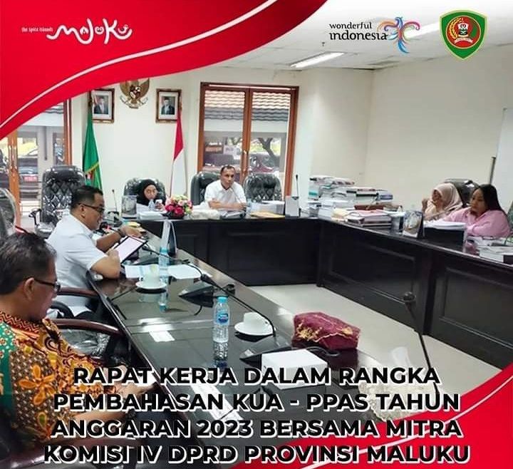 Dispar Maluku Bersama Komisi IV DPRD Bahas Anggaran Pariwisata Tahun 2023