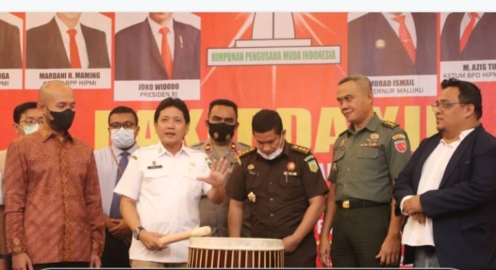 Penjabat Sekda Buka Rakerda BPD HIPMI Maluku,  Pesan Gubernur HIPMI Tingkatkan Kwalitas