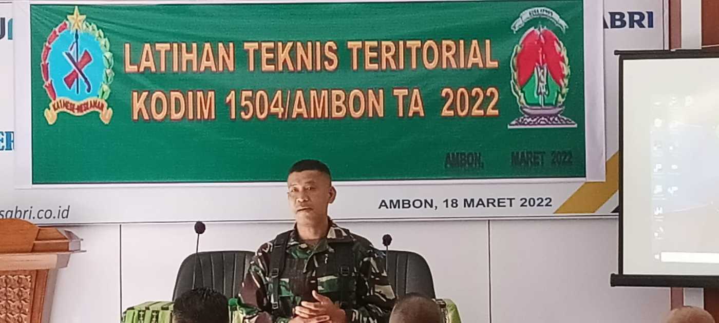 Kodim 1504/Ambon Gelar Latihan Teknis Teritorial TA 2022