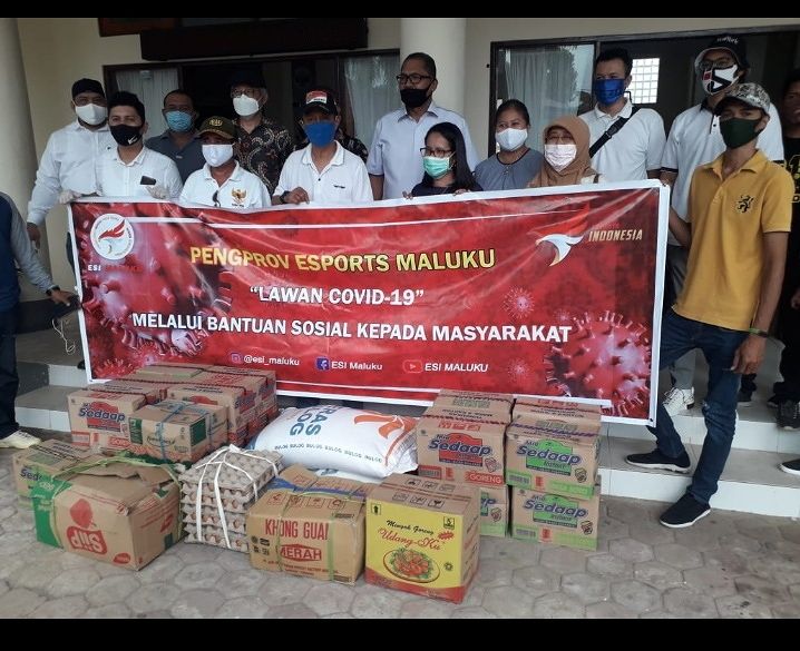 Lawan Civid-19 Pengprov ESI Maluku  Beri Bansos Ke Masyarakat Terdampak.