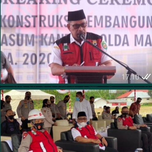 Gubernur, Kapolda Pencanangan Tiang Markas Polda Baru