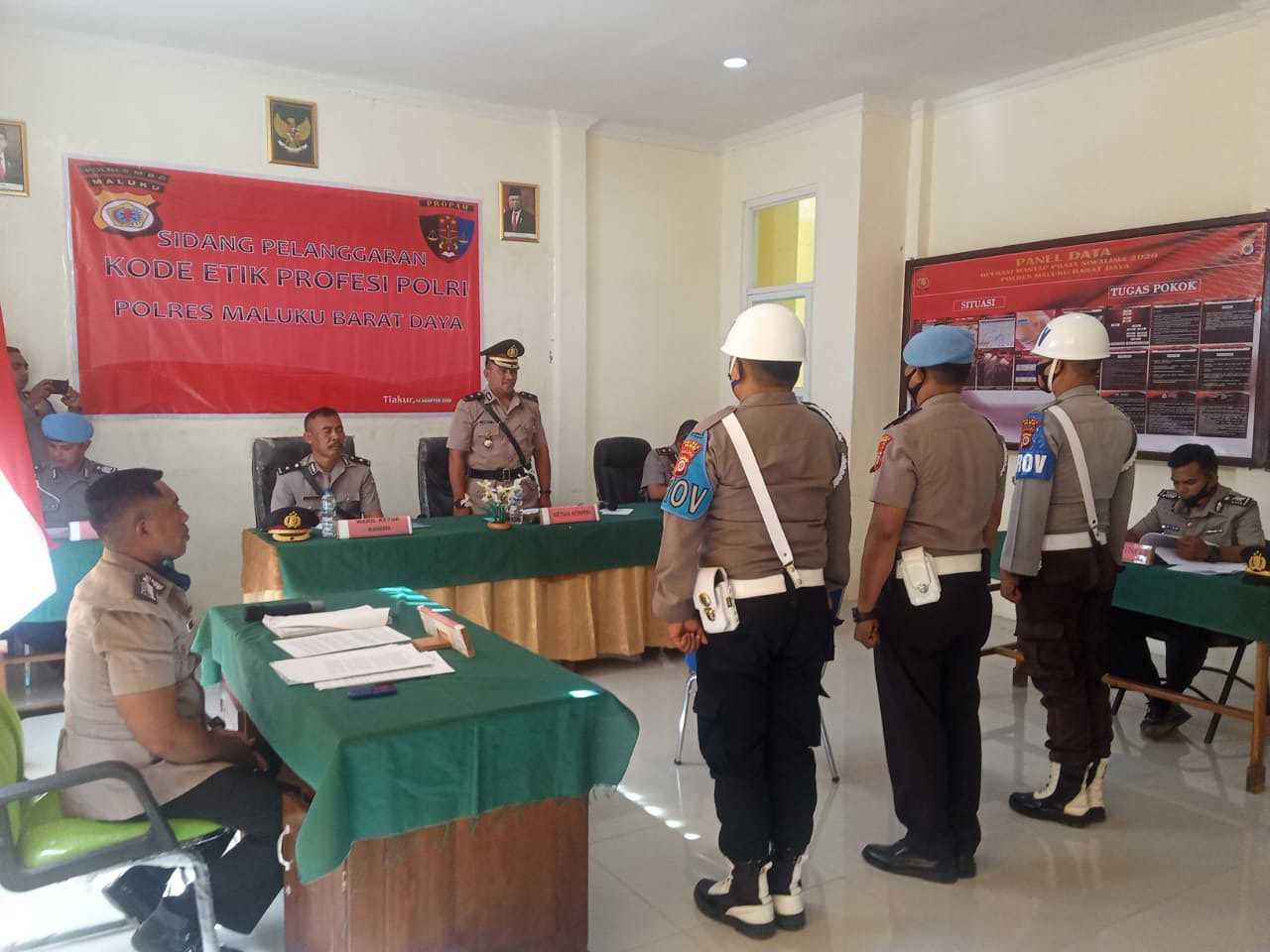 Polres MBD Gelar Sidang Pelanggaran Kode Etik Terhadap Satu Anggota