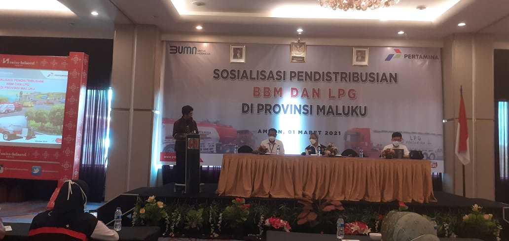 Dukung Pemerintah Pertamina Sosialisasi Pendistribusian BBM dan LPG  Di Kota Ambon