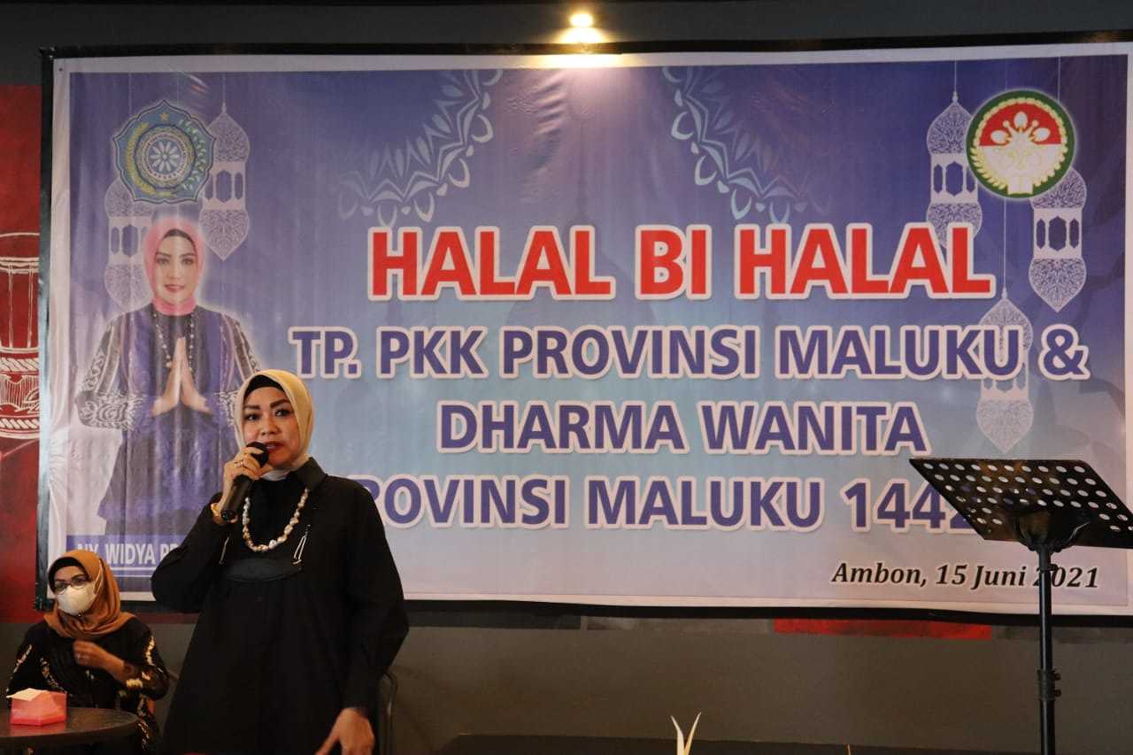 Di Halal bi Halal, Widya Ajak Semua Anggota TP-PKK- DWP Maluku Tingkatkan Kinerja