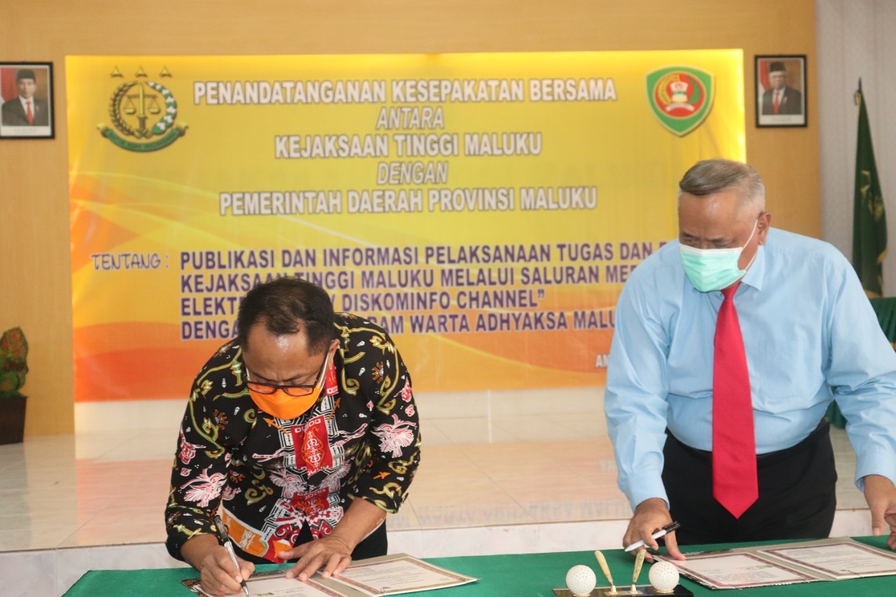 Kejati dan Pemprov Maluku Tandatangani MoU Publikasi Pelayanan