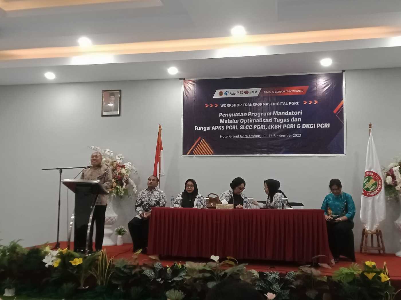 Workshop Transformasi Digital PGRI-EI dan Raker PGRI Maluku Tahun 2023 Digelar,   Ini Pesan Gubernur MI