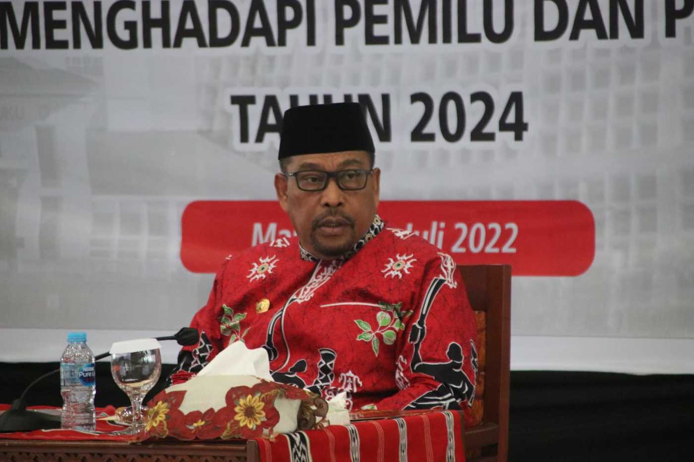 Hadiri Rakor Pelaksanaan Pemilu Dan Pilkada Serentak 2024, Gubernur Murad Ismail Apresiasi KPU RI 