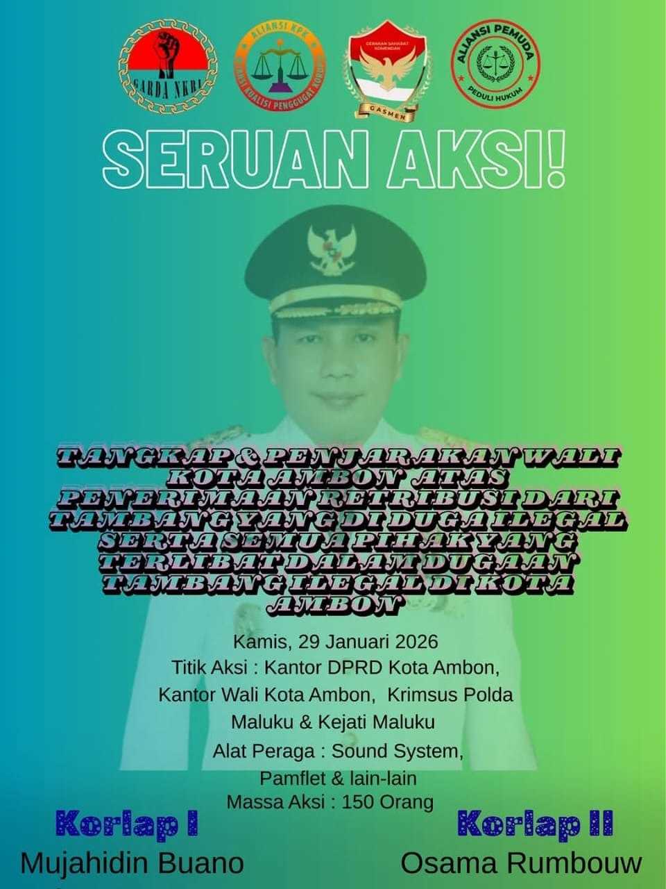 Dianggap Provokatif Sudutkan Walikota, Korlap Seruan Aksi akan di LP kan