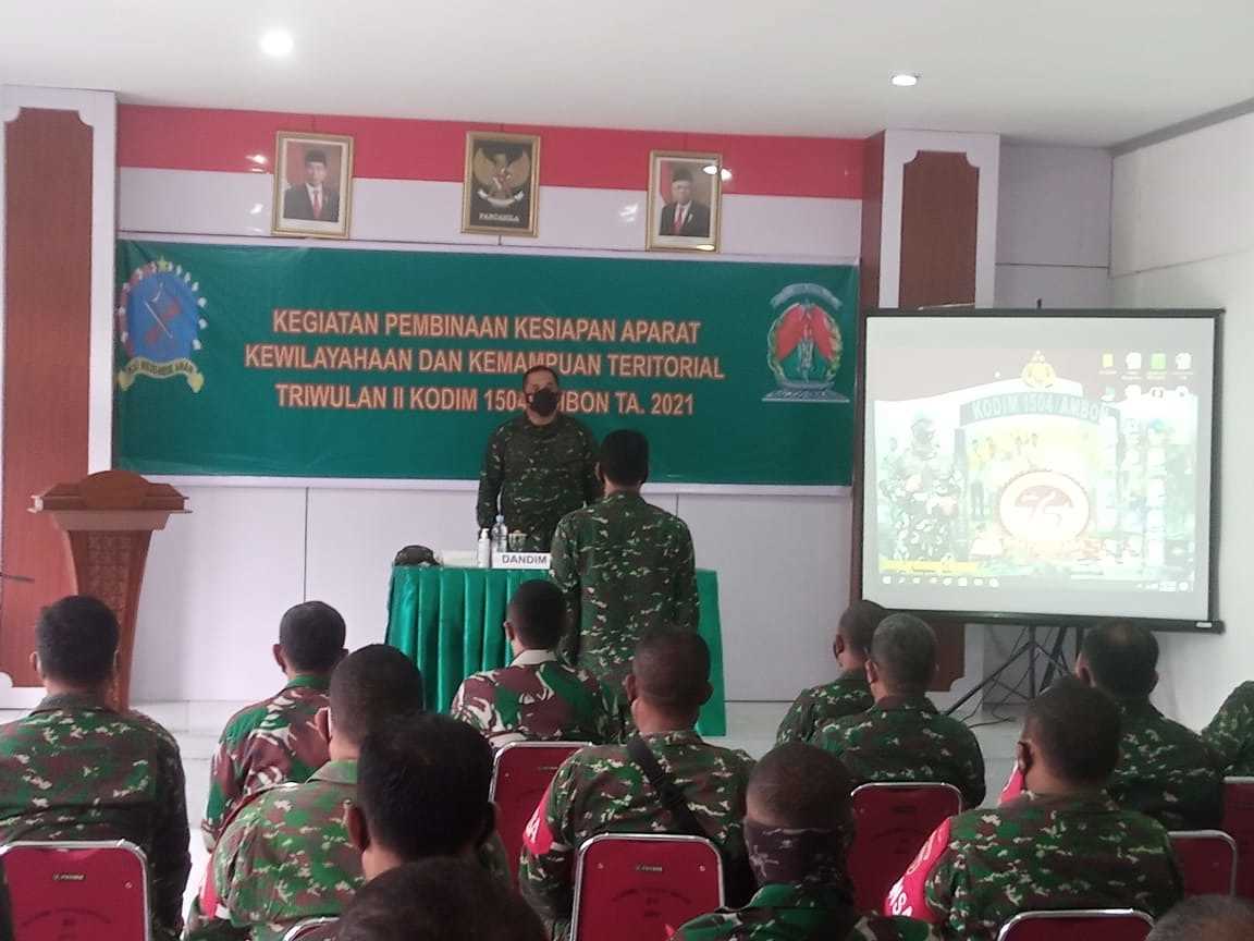 Kodim 1504/Ambon Gelar Binsiap Apwil dan Puanter 