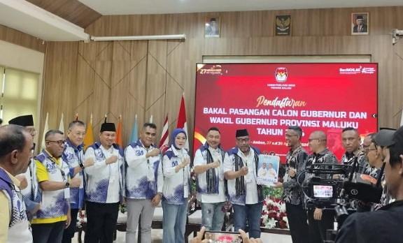 Murad Ismail-Michael Wattimena Resmi Mendaftar ke KPU Maluku