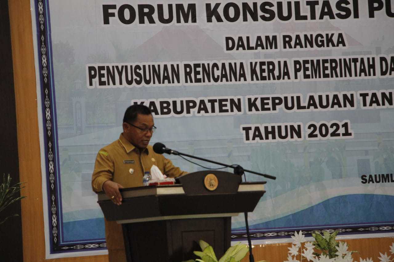 Bupati KKT Buka Forum Konsultasi Publik Penyusunan RKPD Tahun 2021