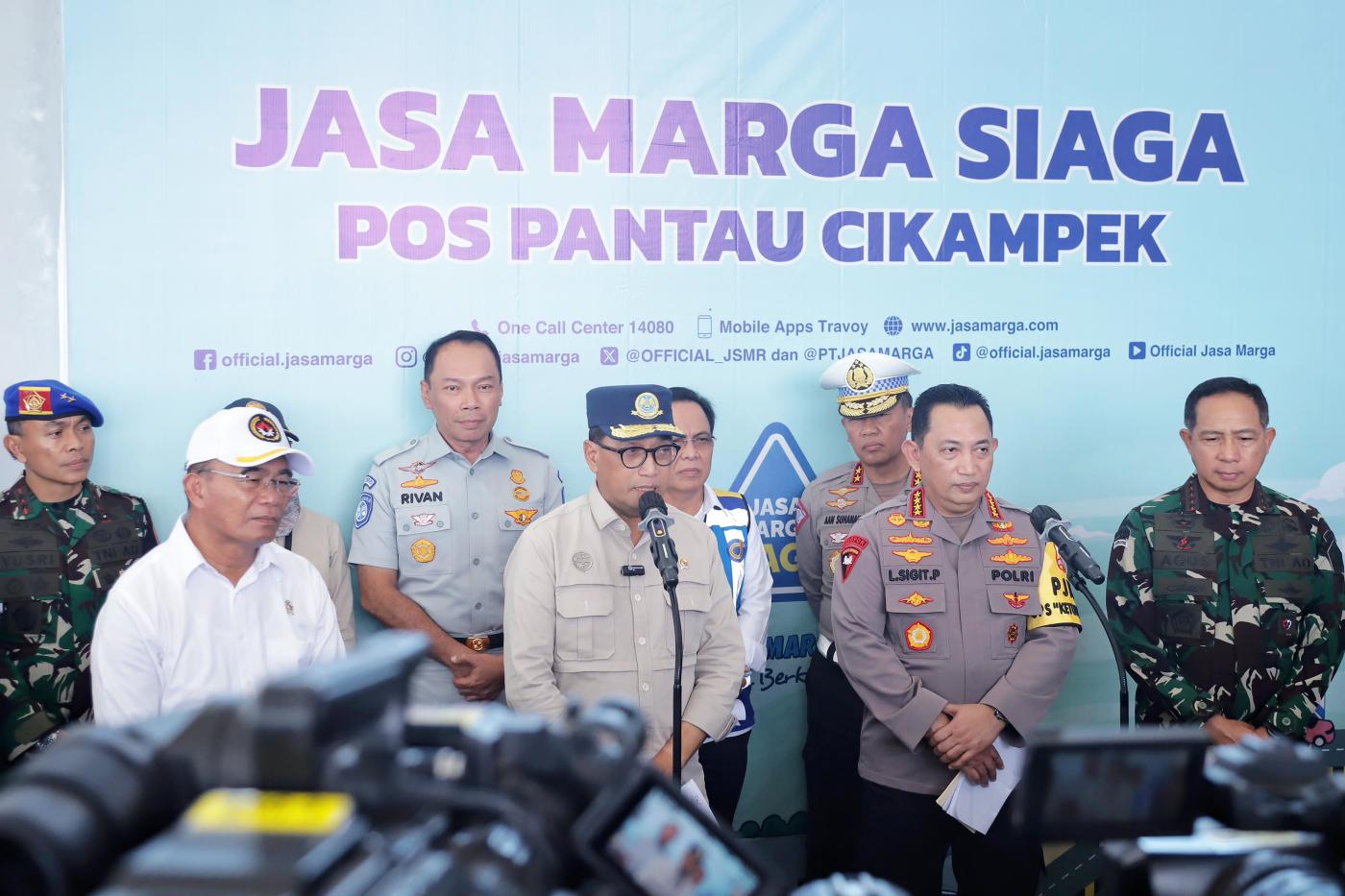 Dirut Jasa Raharja Gelar Rapat Koordinasi dan Evaluasi Arus Balik Lebaran bersama Menko PMK, Menhub, dan Kapolri, Panglima TNI, dan Kakorlantas Polri di GT Cikatama