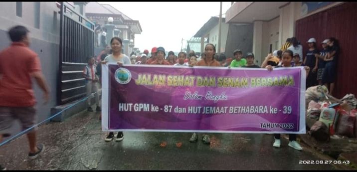 Sambut HUT GPM ke-87, Panitia HHBG Jemaat GPM Bethabara Gelar Jalan  Santai 