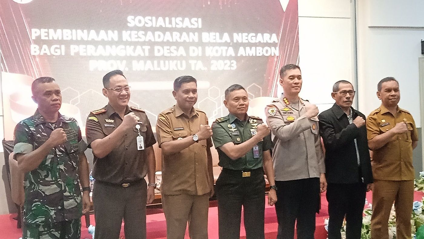 Pemkot Ambon Melibatkan Perangkat Desa Sekota Ambon Ikut Sosialisasi Pembinaan Bela Negara