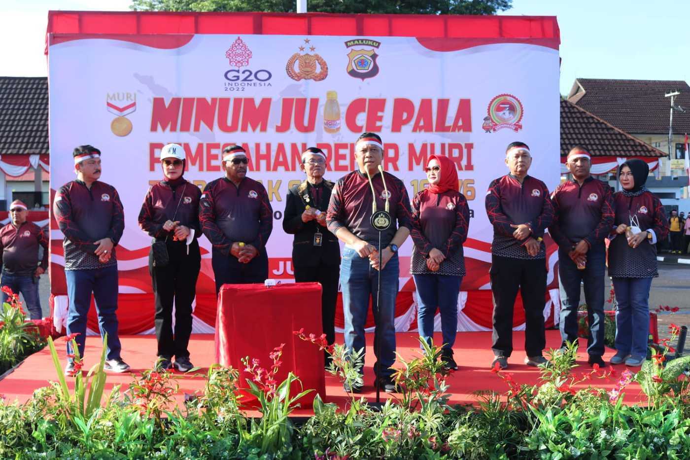 Gubernur Apresiasi Pemecahan Rekor MURI Minum Jus Pala Polda Maluku 