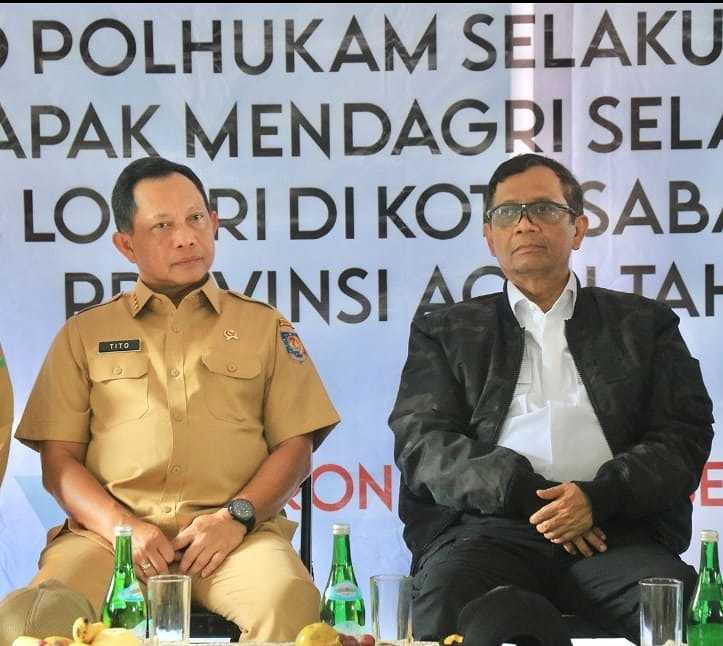 Duet Menko Mahfud MD dan Menteri Tito Pimpin BNPP Resmikan Gerbangdutas 2023 dari Maluku Barat Daya