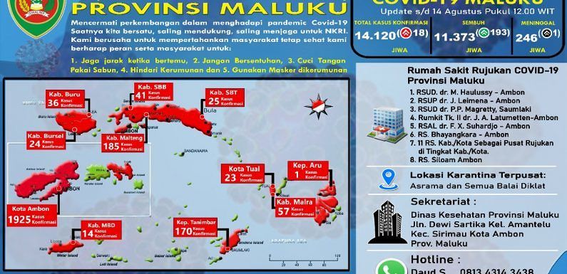 Pasien Sembuh di Maluku Terus Bertambah Menjadi 193 Orang