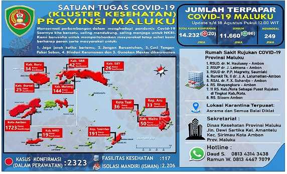 Data Pasien Sembuh Covid - 19 Maluku  Bertambah 96 Pasien