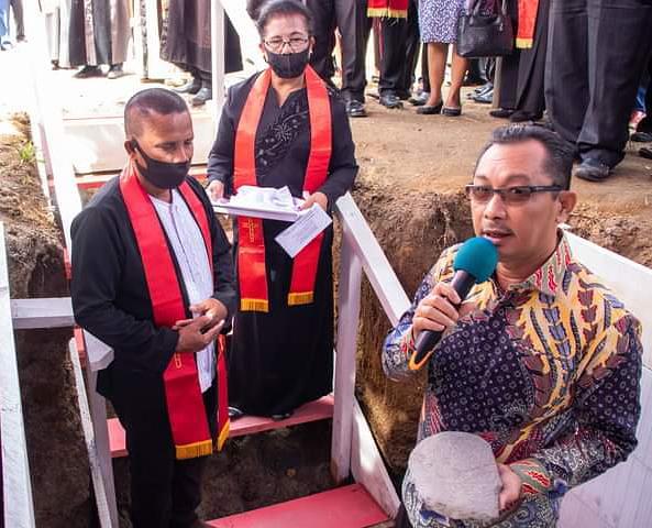 Wagub Maluku Hadiri Peletakan Batu Penjuru Gereja Silo di Sehati 