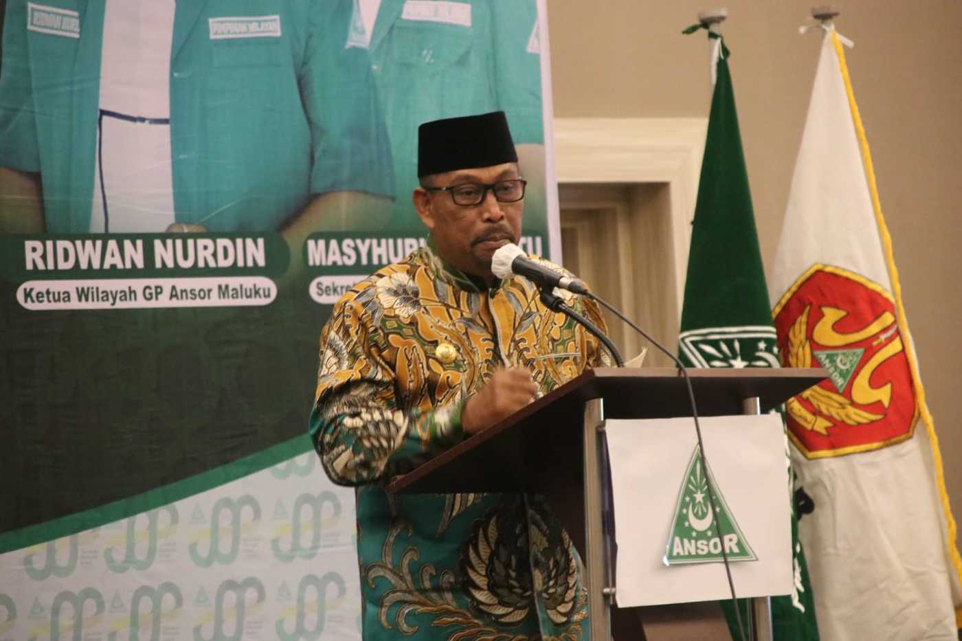 Hadiri Pelantikan Pimpinan GP Ansor Maluku, Gubernur Murad Ismail Apresiasi Peran GP Ansor 