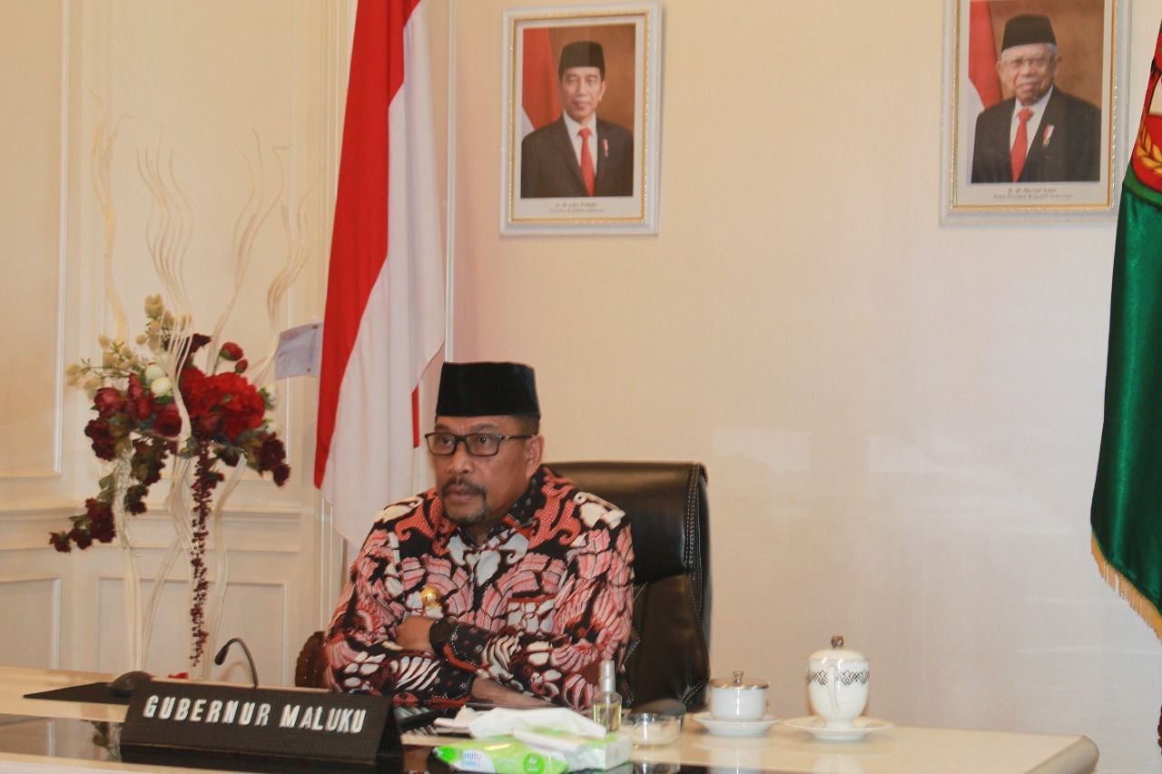 Tingkatkan Ketangguhan Hadapi Bencana, Gubernur Maluku Hadiri Virtual Zoom Bersama Presiden RI 