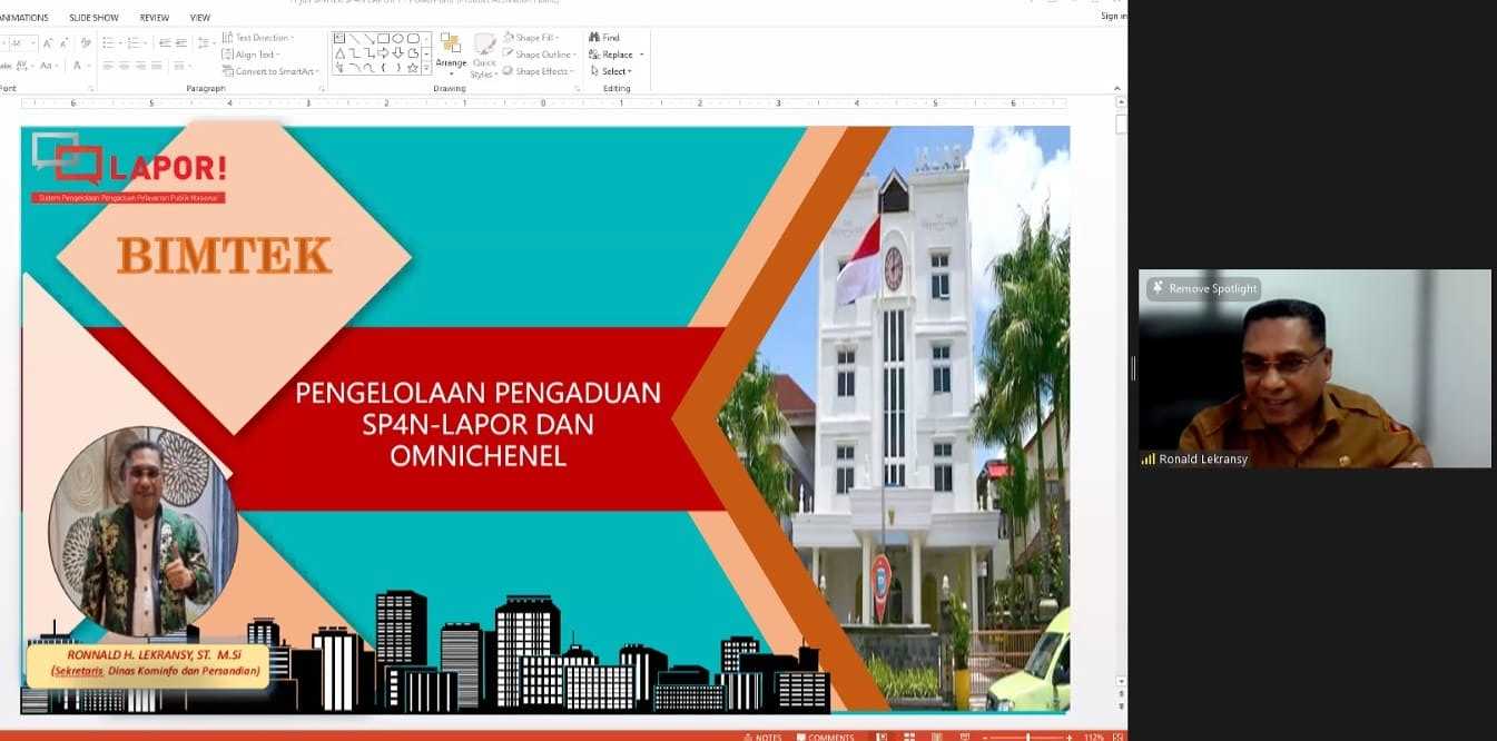 Diskominfosandi Gelar Bimtek Pengelolaan Pengaduan SP4N-LAPOR dan Omnichanel