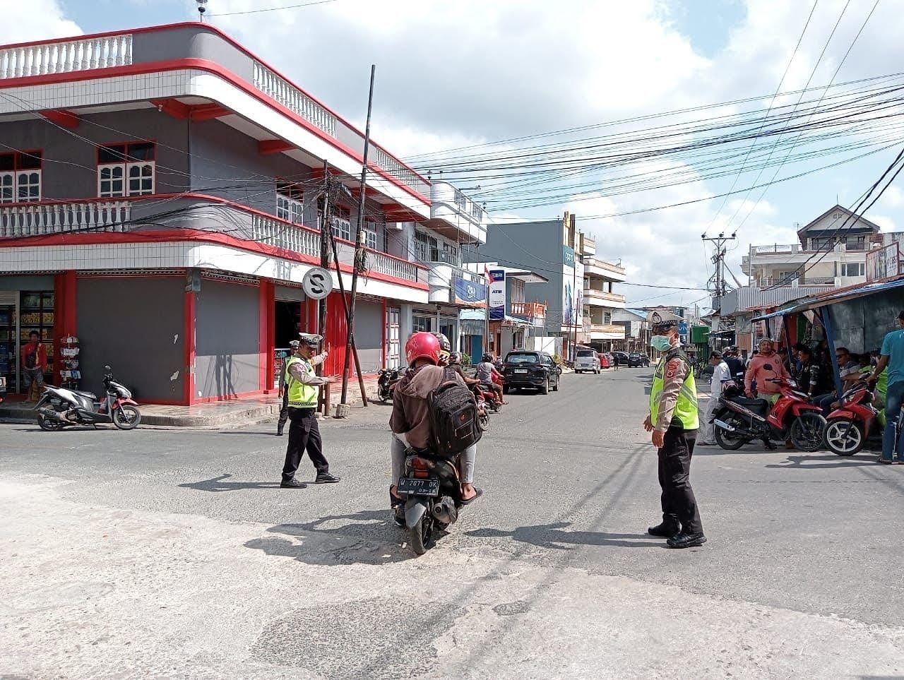 Satgas Kamseltibcarlantas Polres Kepulauan Tanimbar gelar Gatur Lalin dalam rangka OMB Salawaku 2023-2024