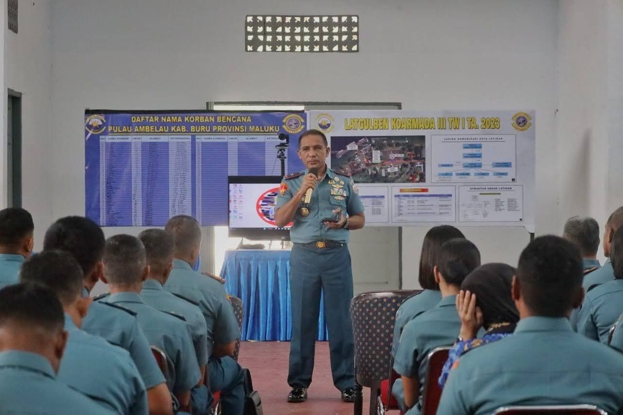 DANLANTAMAL IX DAN SELURUH JAJARAN LANTAMAL IX IKUTI ENTRY BREIFING PANGKOARMADA III