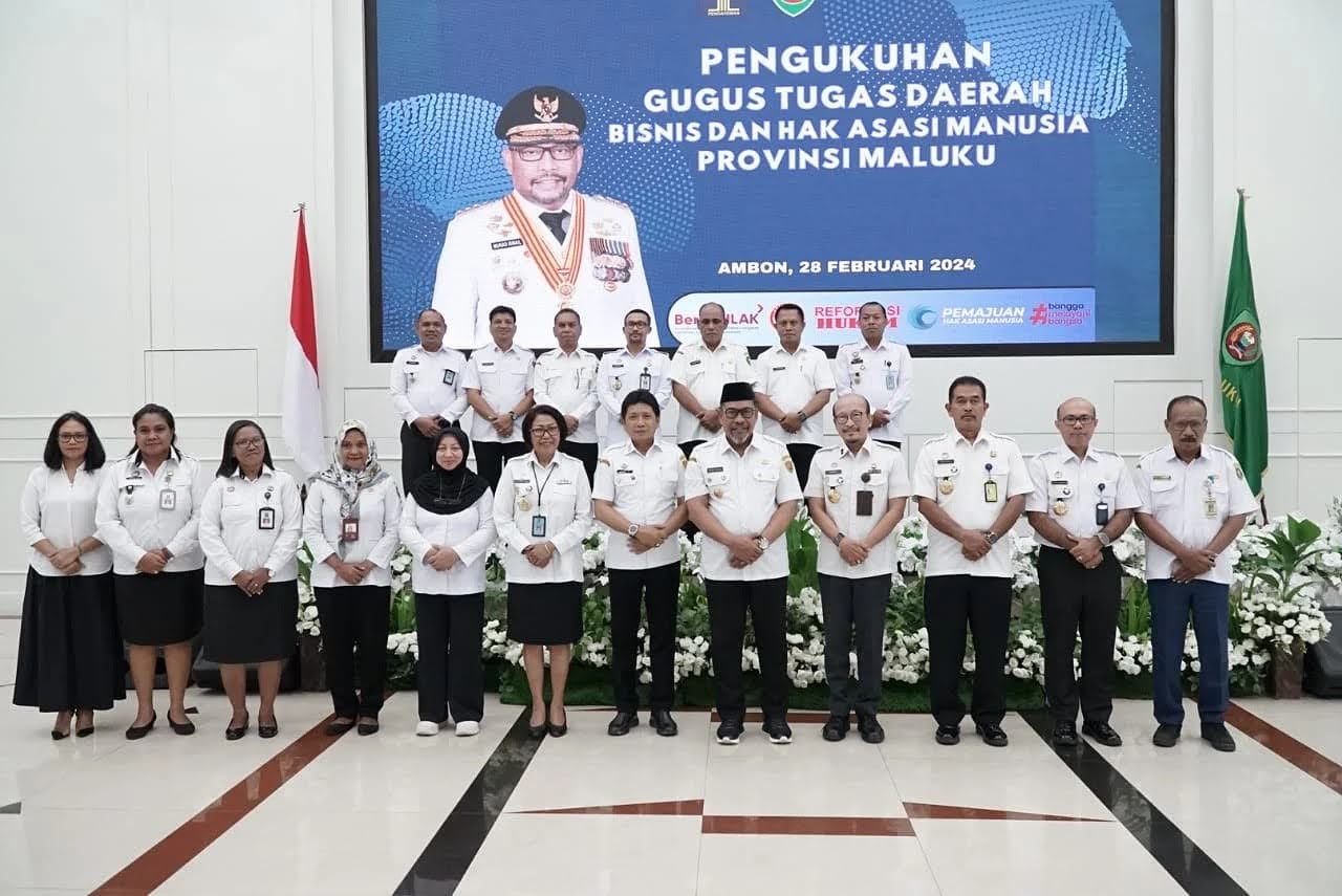 Pengukuhan Gugus Tugas Daerah Bisnis dan HAM Di Lingkungan Provinsi Maluku