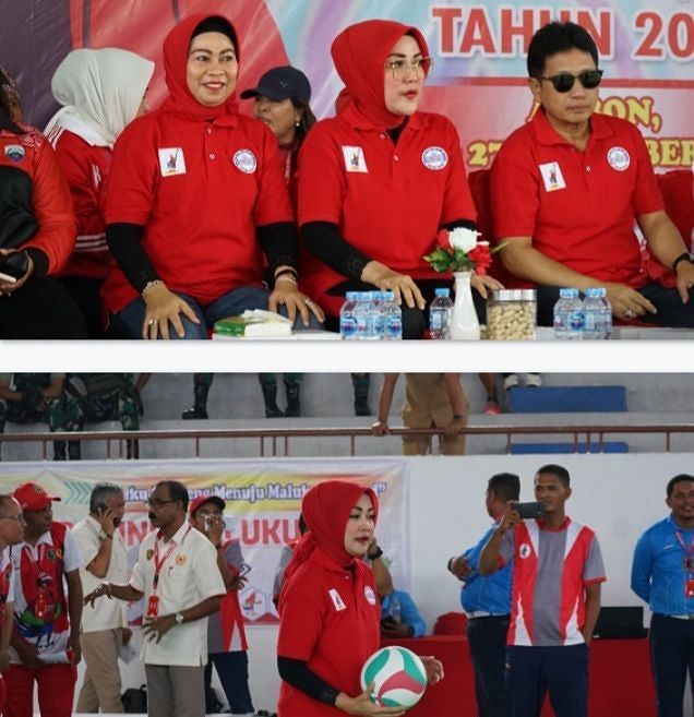 Widya Buka Pertandingan Cabor Voli Popmal IV Minta Jalin Kekompakan Junjung Tinggi Sportivitas 