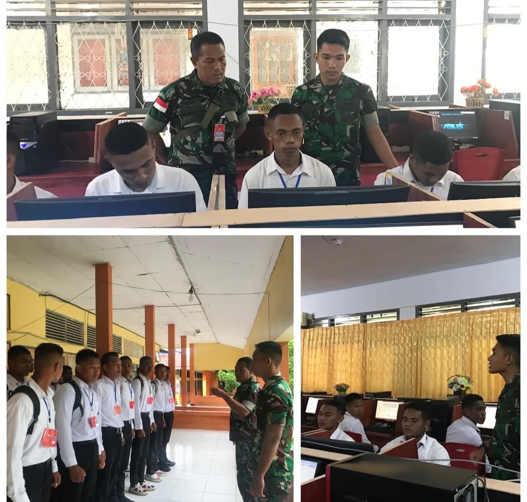 24 casis Tamtama PK TNI Angkatan Udara Panda Lanud Dominicus Dumatubun Laksanakan Tes Psikologi.