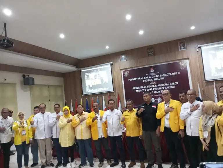 Sempat Dikembalikan, Berkas Bacaleg DPD Partai Golkar Akhirnya Diterima KPU Maluku