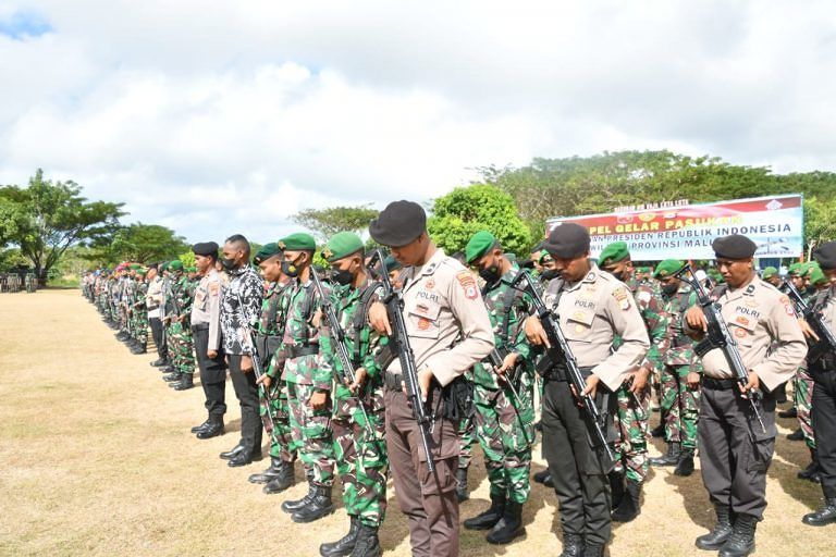 Gubernur Pimpin Apel Gelar Pasukan Pengamanan Presiden di Saumlaki