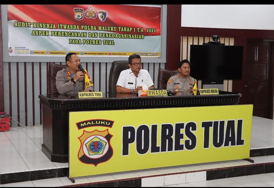 Tim Audit Kinerja Itwasda Polda Maluku Tiba di Polres Tual.