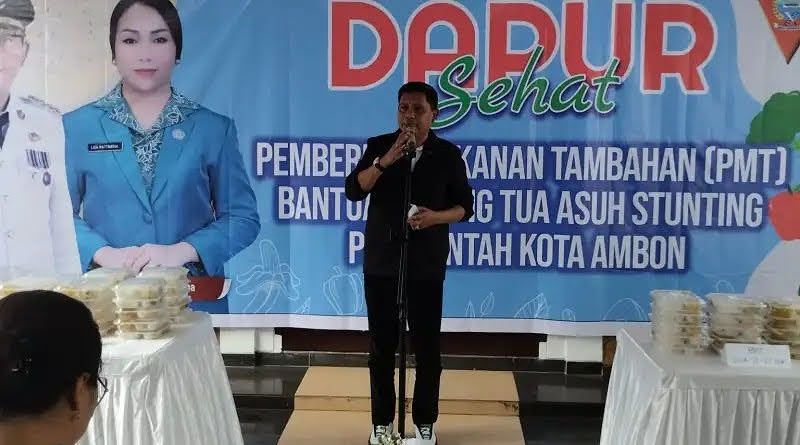 Tim Pengerak PKK Melakukan Kegiatan Dapur Sehat PMT Bantuan Orang Tua Asuh Stunding Pemerintah Kota Ambon