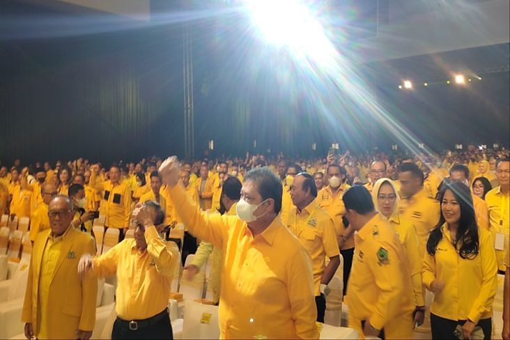 HUT ke-58 Partai Golkar, Kader Gemakan Airlangga Presiden di JIEXPO Kemayoran