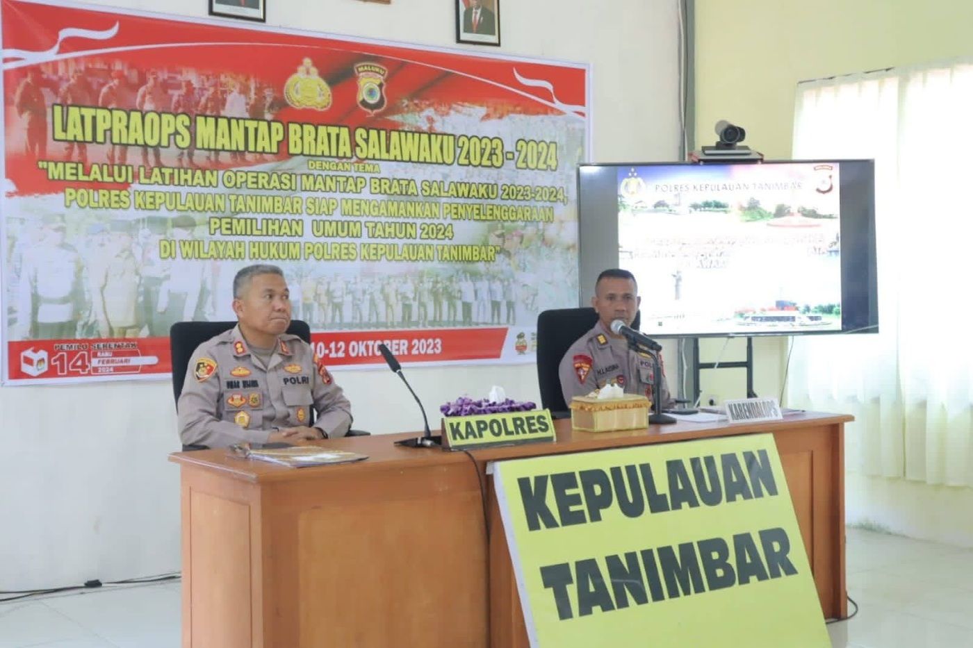 Kapolres Kepulauan Tanimbar pimpin Latpraops Mantap Brata Salawaku 2023-2024