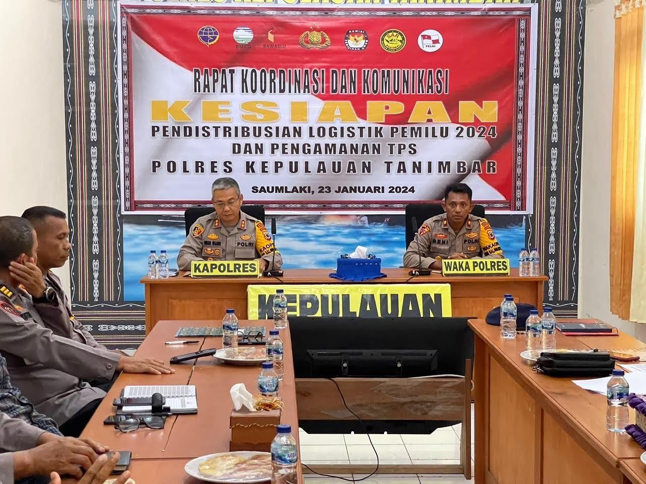 Polres Gelar Rakoor Pendistribusian Logistik Pemilu dan Pam TPS