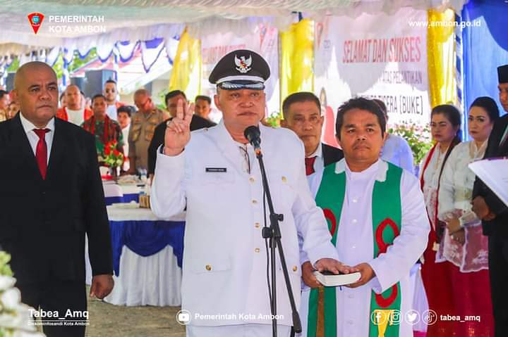 Yohanes Tisera Dilantik Pj Walikota Ambon, Sebagai Raja Negeri Urimessing.