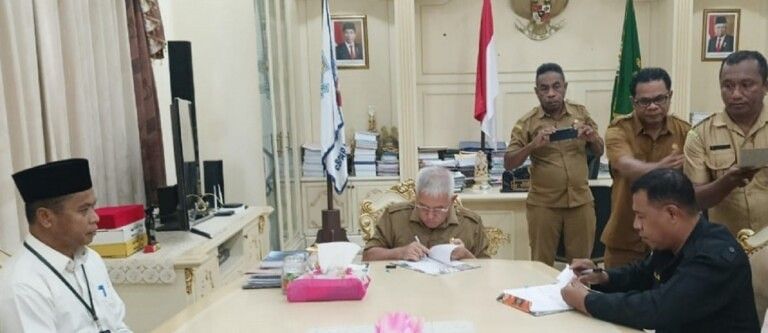 Kemenag, Pengadilan Agama Tual dan Pemkab Aru Teken MoU tentang Sidang Terpadu