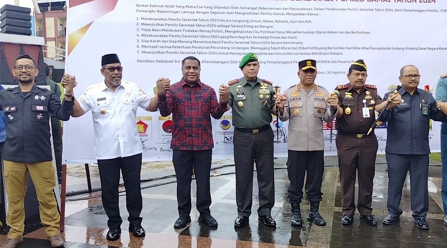 Hadiri Deklarasi Pemilu, Gubernur harap Jaga Perdamaian dan Stabilitas di Maluku