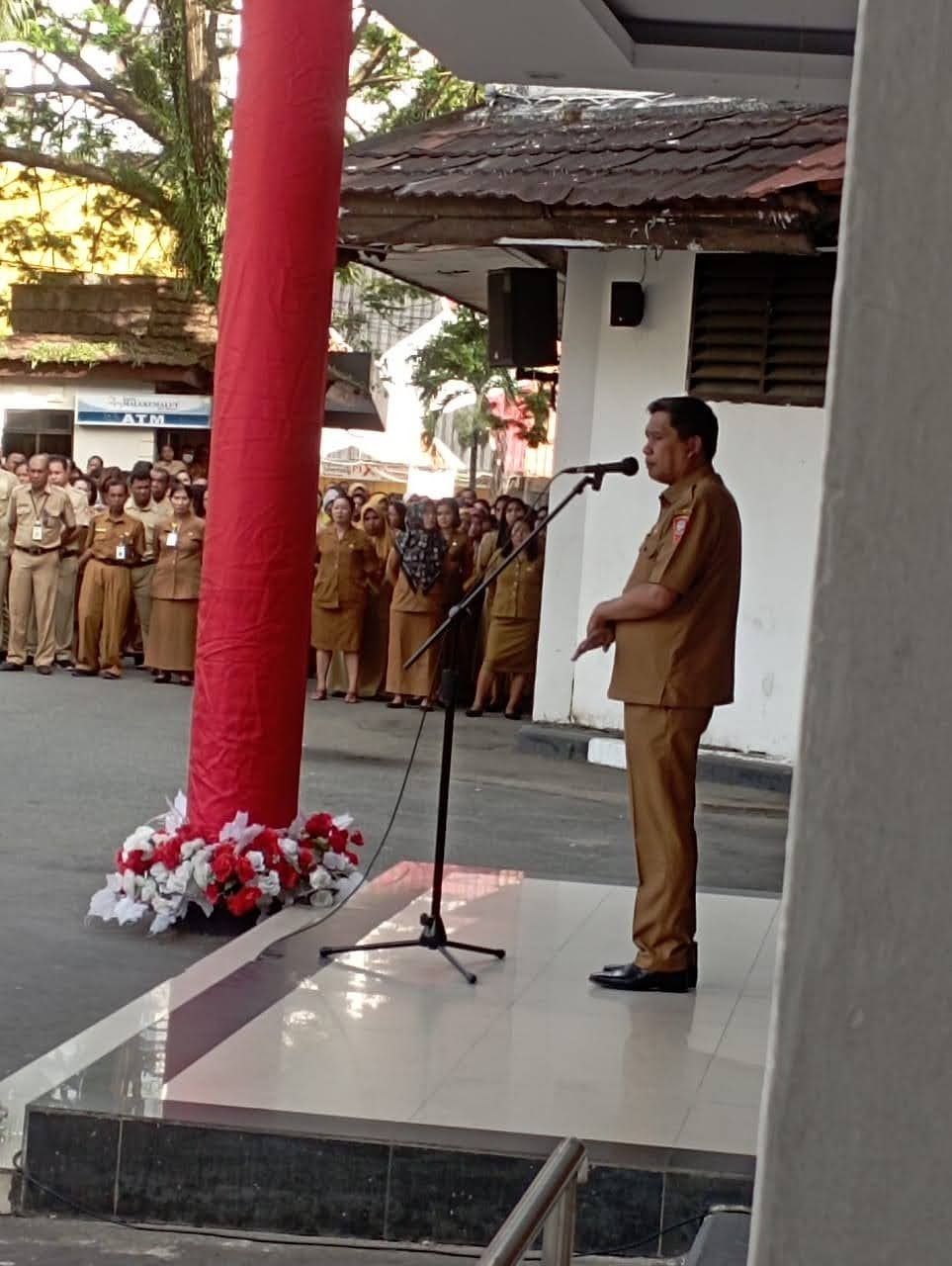 Ini Disampaikan Pj Walikota Saat Apel Pagi Bersama ASN Pemerintah Kota Ambon.