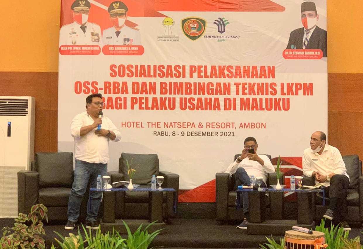 Sosialisasi Sistem OSS Perizinan Berusaha Berbasis Resiko, DPM-PTSP Maluku Gandeng TGPP dan HIPMI