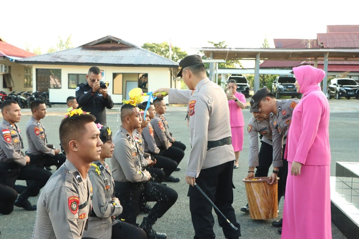 Kapolres KKT Pimpin Upacara Tradisi Penerimaan 12 Bintara Polri