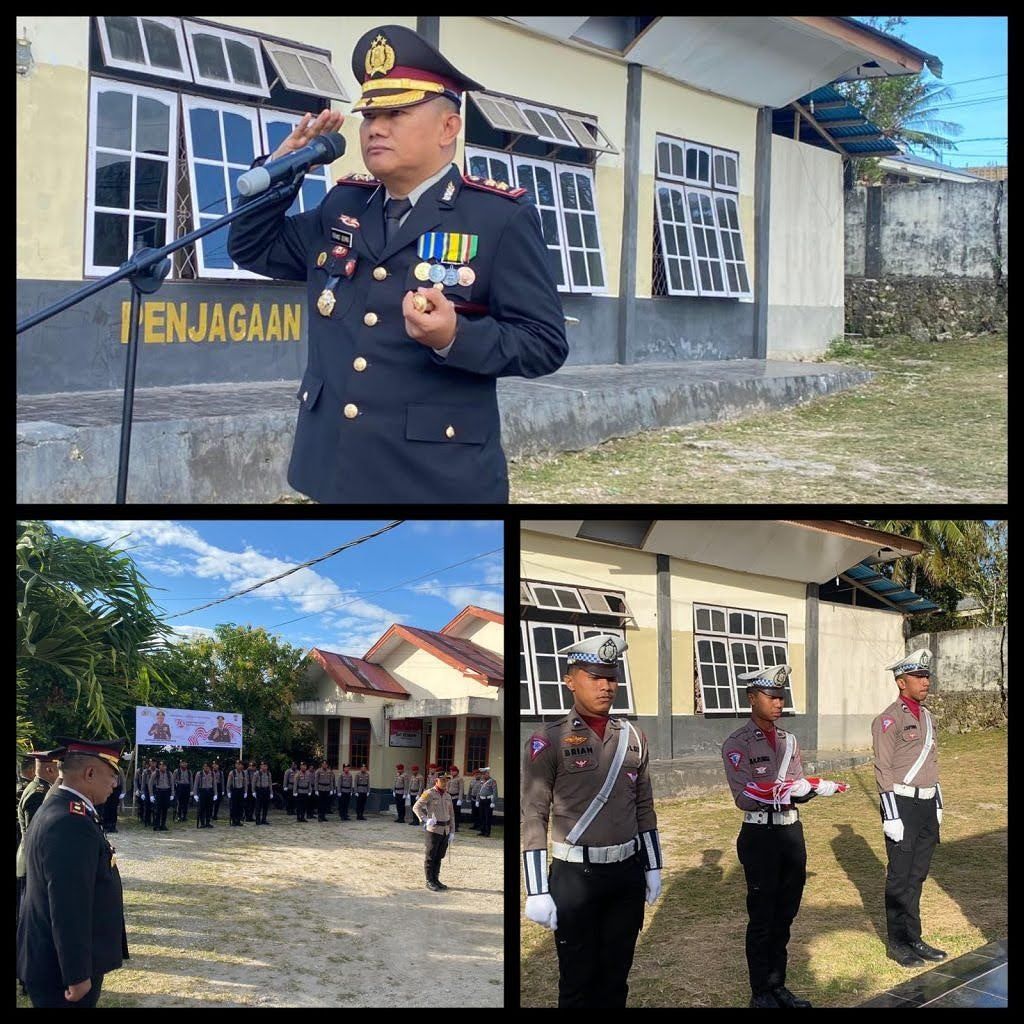 Polres Maluku Tenggara Gelar Upacara HUT Ke- 79 Kemerdekaan Republik Indonesia.