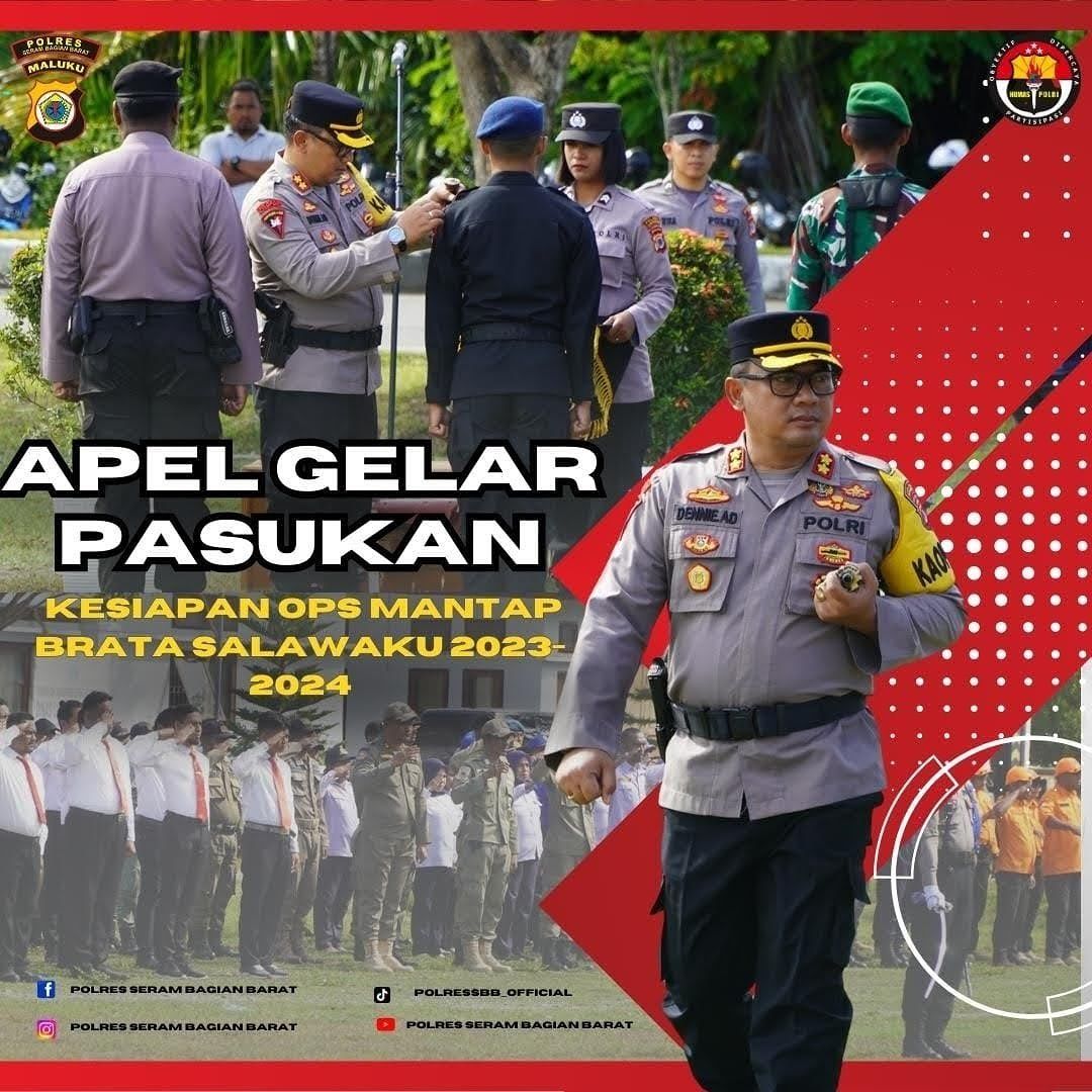 Operasi Mantab Brata Pemilu, Polres SBB Turunkan Ratusan Personil