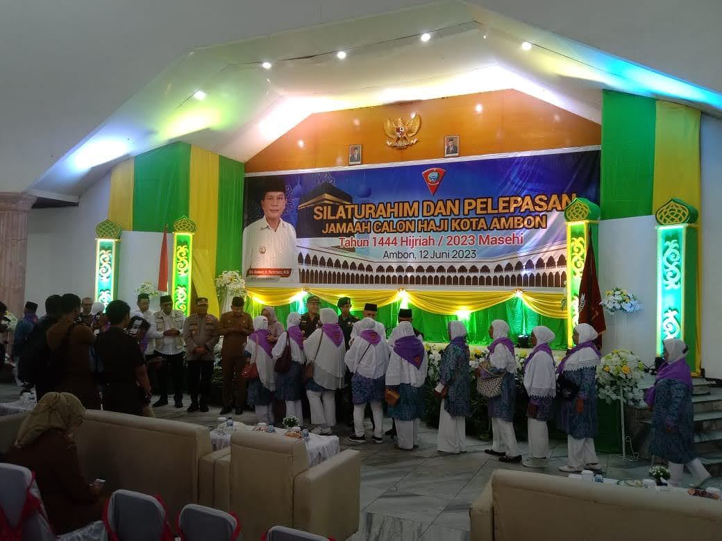 Pemerintah Kota Ambon  Melepas 314 Jamaah Calon Haji  di Gedung Ashari Al, Fatah