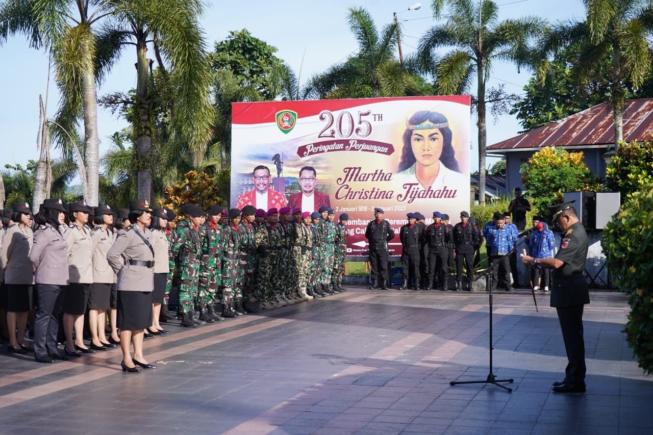 Irup Peringatan ke-205 Pahlawan Nasional Martha Christina Tijahahu, Pangdam Sampaikan Amanat Gubernur 